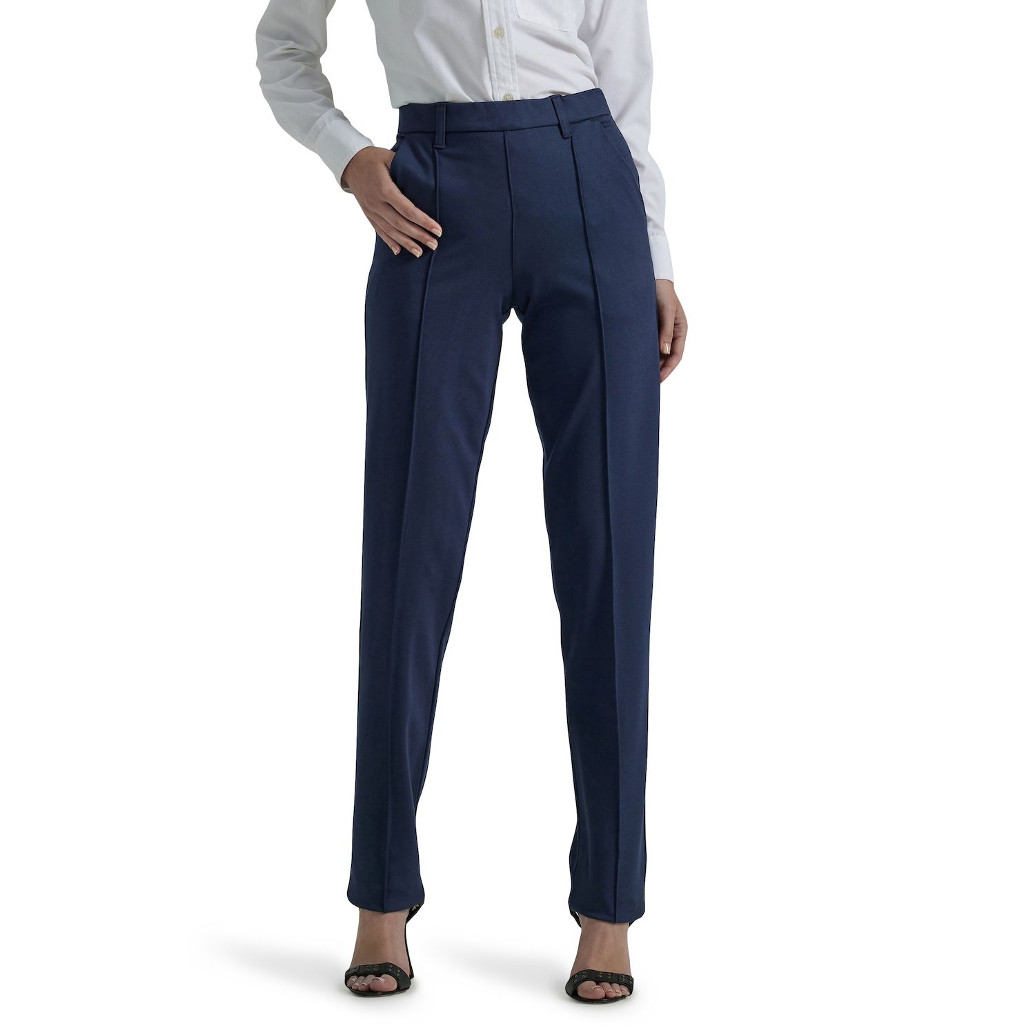 Lee Pantaloni Donna Ultra Lux Comfort - Modello Any Wear Con Spacco Laterale Alla Caviglia - Grigio HD, Taglia 52