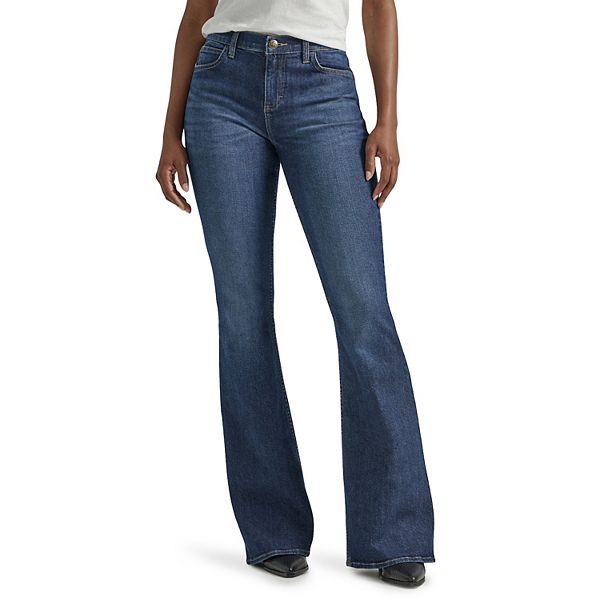 Lee Jeans Legendary Wide Leg Seamed Crop Capri Jean in Blue