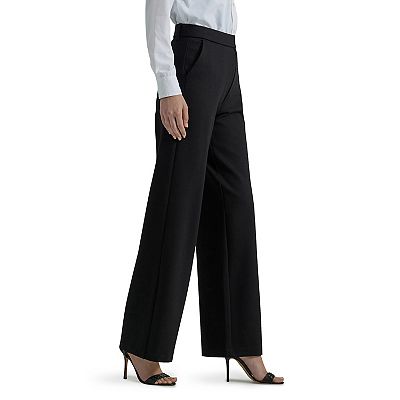 Lee Women's Ultra Lux Comfort Any Wear Wide Leg Pant, Size: 16, Black