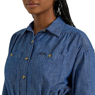 lee shirt dress Lee Women's and Women's Plus Heritage Western Denim Dress, Sizes XS-4X
