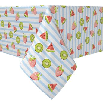 Rectangular Tablecloth, 100% Cotton, Summertime Fruits