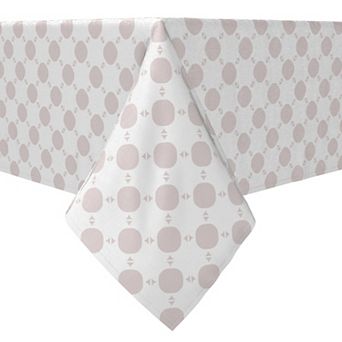 Rectangular Tablecloth, 100% Cotton, Modern Geo Pattern