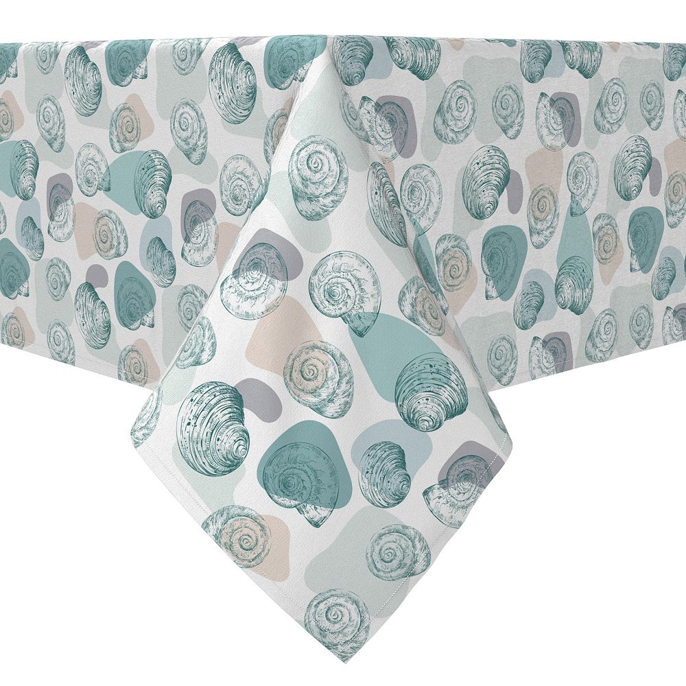 Rectangular Tablecloth, 100% Cotton, Trendy Shells