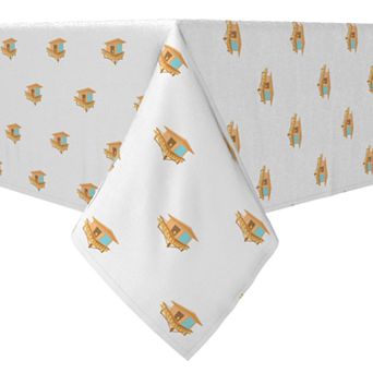 Rectangular Tablecloth, 100% Cotton, Stilt Beach House