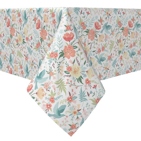 Rectangular Tablecloth, 100 Cotton, Summer Style Floral