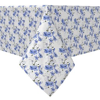 Rectangular Tablecloth, 100% Cotton, Wild Flower Garden