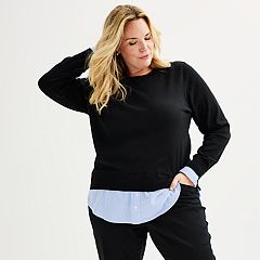 Kohls Plus Size Croft & Barrow® Pajamas: Island Getaway Lace Tee 