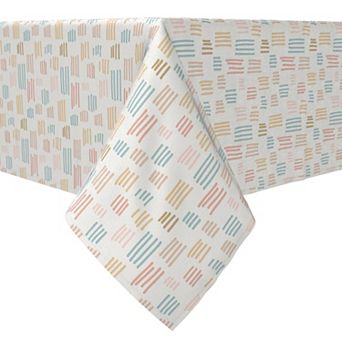 Rectangular Tablecloth, 100% Cotton, Modern Doodles