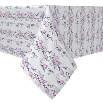 Rectangular Tablecloth, 100% Cotton, Watercolor Bouquet