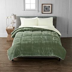 True North by Sleep Philosophy Addison Full/Queen Ivory Pintuck Sherpa Down Alternative Comforter Set