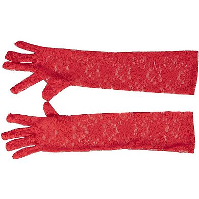 5x Red Devil Horns Headband Tail Bowtie Gloves Pitchfork Women Halloween Costume