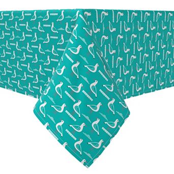 Rectangular Tablecloth, 100% Cotton, Seaside Seagulls