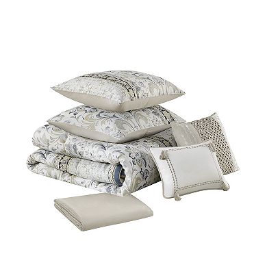 Madison Park Cecelia 6-Piece Comforter Set with Throw Pillows