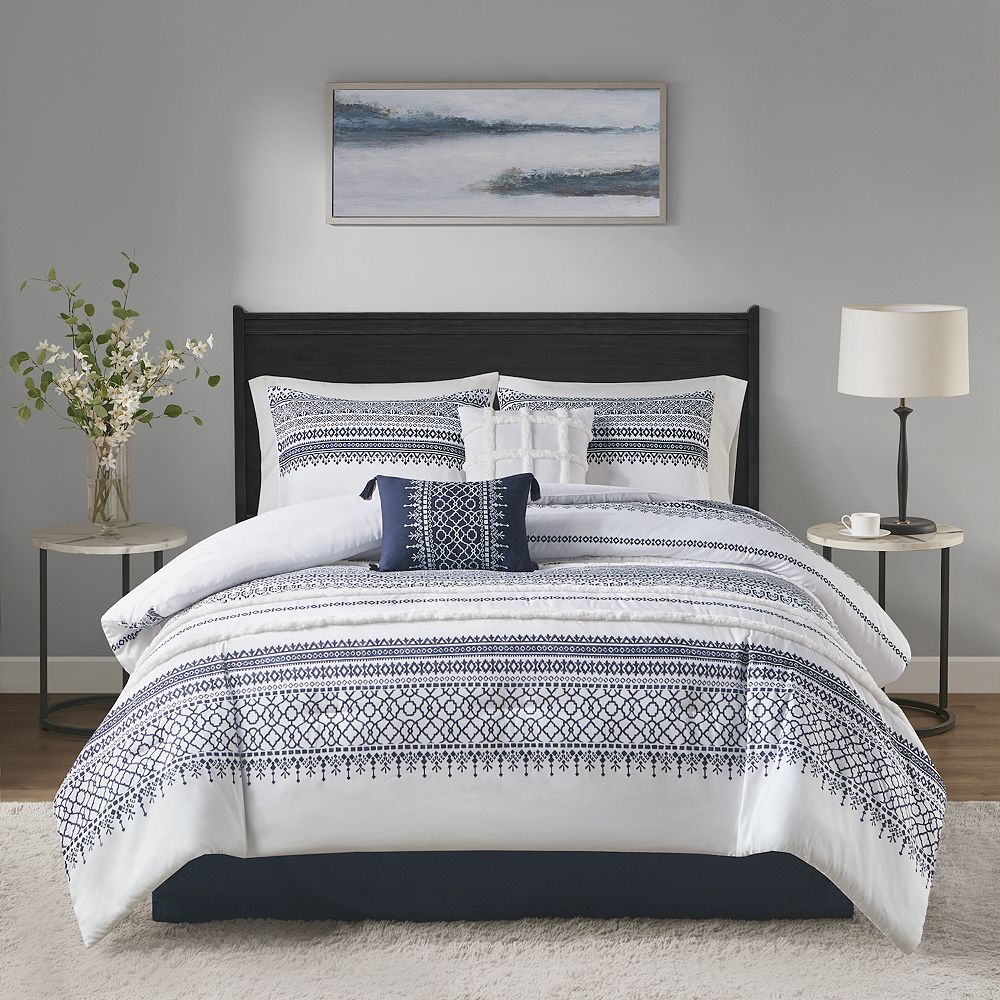 Madison Park Montrose 6-Piece Comforter Set with Throw Pillows