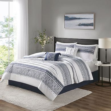 Madison Park Montrose 6-Piece Comforter Set with Throw Pillows