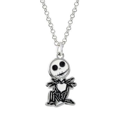 Collana Ciondolo Jack Skellington Nightmare Before Christmas &ndash; Argento, Regalo Halloween/Natale