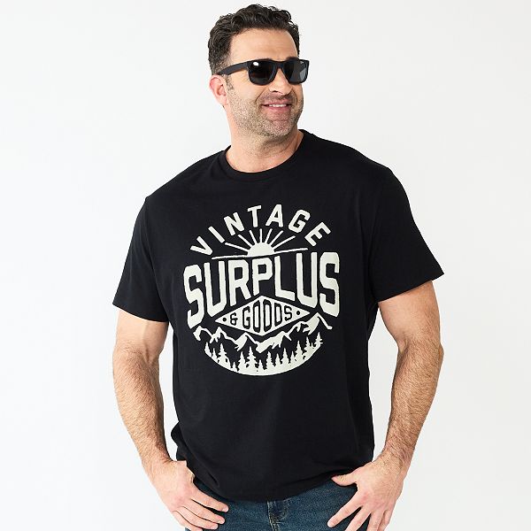 Big & Tall Vintage Surplus Graphic Tee - Vintage Black (XL TALL)