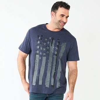 Big & Tall Glitched Freedom Graphic Tee