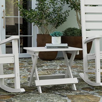 Merrick Lane All-Weather Portable Folding Adirondack Side Table