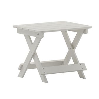 Merrick Lane All-Weather Portable Folding Adirondack Side Table