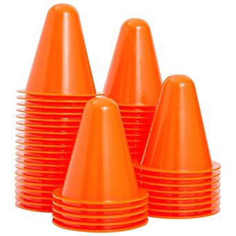 50 Pack Mini Cones for Classroom, Small Sports Markers (Orange, 3 in