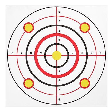 50 Sheets Bullseye Paper Targets for Firearms Range Practice, 11x11 In