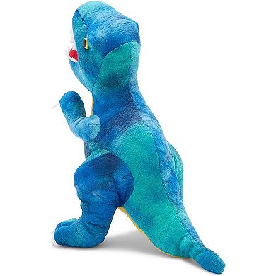 Blue T-Rex Themed Plush Toy for Kids, Dinosaur Stuffed Animal (10 Inches)