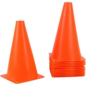 Juvale 12-Pack 9" Orange Cones For Sports Training Safety Traffic Road Soccer