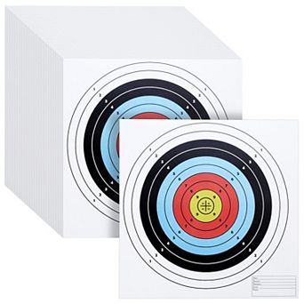 50 Pack Bullseye Large Paper Range Targets, 10 Rings, 17 x 17 in
