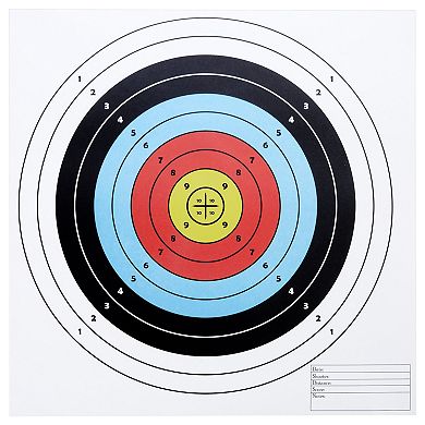 50 Pack Bullseye Large Paper Range Targets, 10 Rings, 17 x 17 in