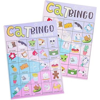 Juvale Cat Bingo Party Game For Kids And Birthday Parties, 36 Players, 7" X 5"