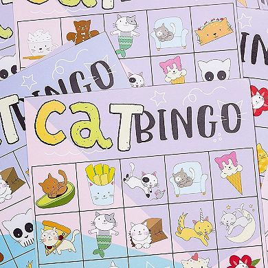 Juvale Cat Bingo Party Game For Kids And Birthday Parties, 36 Players, 7" X 5"