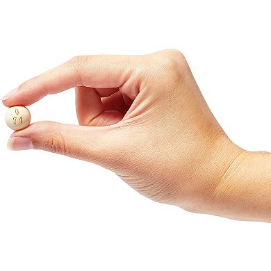 Mini Bingo Balls for Rotary Cage (0.6 In, 75 Pieces)