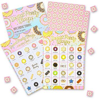 Donut Bingo Party Game for Birthdays, Donut Grow Up (5 x 7 in 36 Cards)