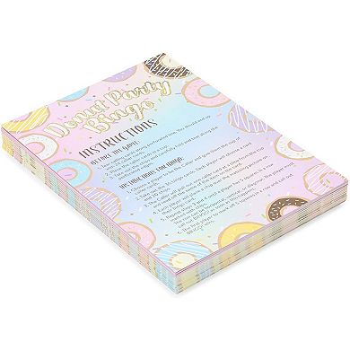 Donut Bingo Party Game for Birthdays, Donut Grow Up (5 x 7 Inches, 36 Cards)