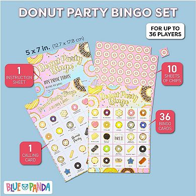 Donut Bingo Party Game for Birthdays, Donut Grow Up (5 x 7 Inches, 36 Cards)