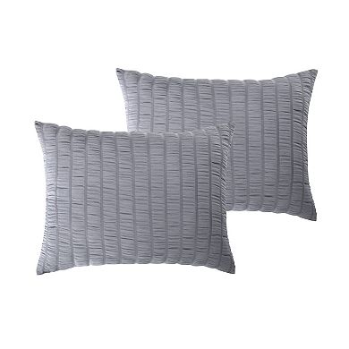 Olivia & Finn 4-Piece Seersucker Stripe Comforter Set