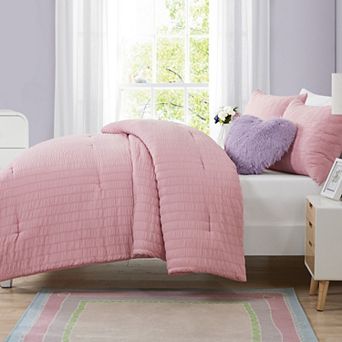 Olivia & Finn 4 pc Seersucker Stripe Comforter Set