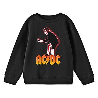 Boys 8-20 AC/DC Angus Young Playing Guitar Long Sleeve Graphic Tee