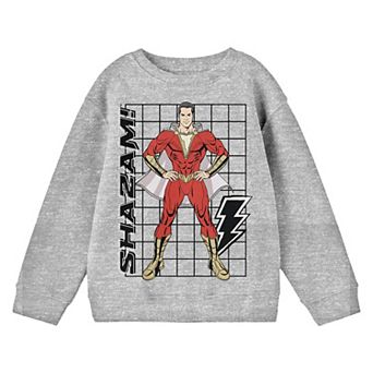 Boys 8-20 Shazam! Character And Grid Long Sleeve Graphic Tee
