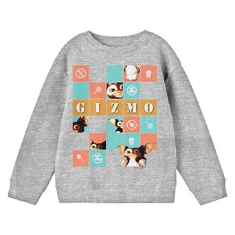 Boys 8-20 Gremlins Gizmo In Squares Long Sleeve Graphic Tee