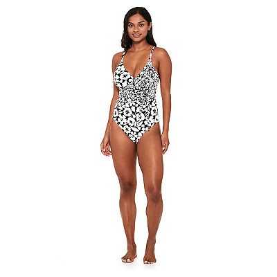 Crossover one piece swimsuit deals