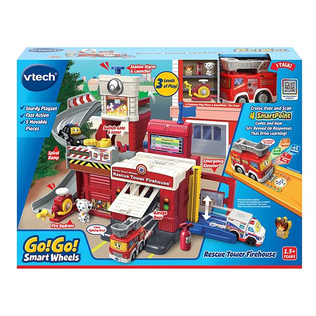 VTech Go! Go! Smart Wheels Save the Day Fire Station Playset with Truck 