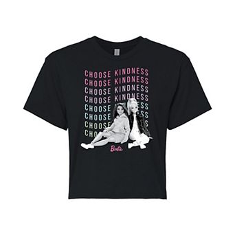 Juniors' Barbie Choose Kindness Cropped Tee