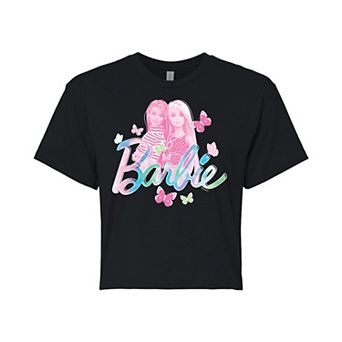 Juniors' Barbie Tie Dye Cropped Tee