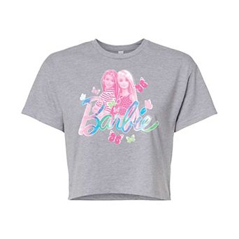 Juniors' Barbie Tie Dye Cropped Tee