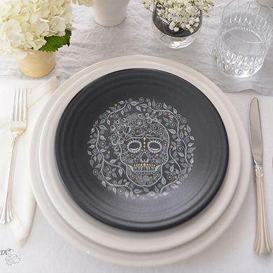Fiesta Skull And Vine Luncheon Plate
