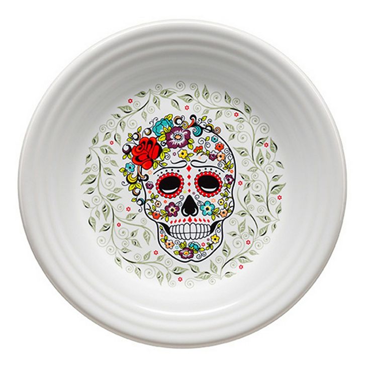 Fiesta Skull And Vine Sugar Luncheon Plate