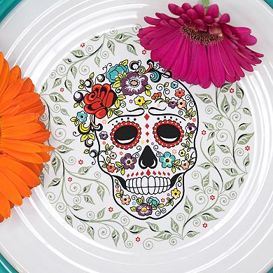 Fiesta Skull And Vine Sugar Luncheon Plate