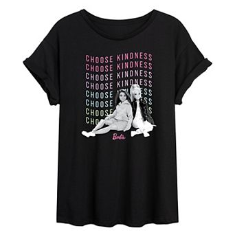 Juniors' Barbie Choose Kindness Oversized Tee